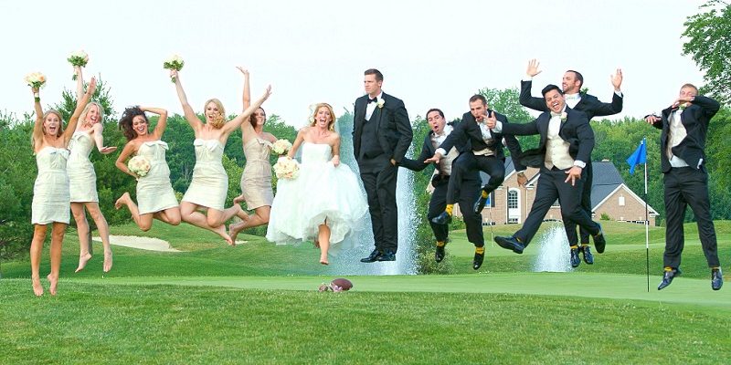 Bridal Party Jump