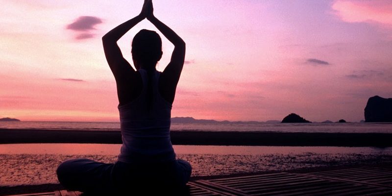 yoga sunset