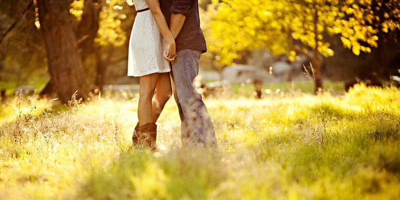 Couple in a field