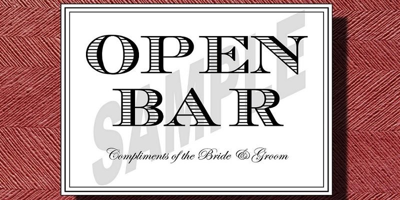 Open Bar Sign