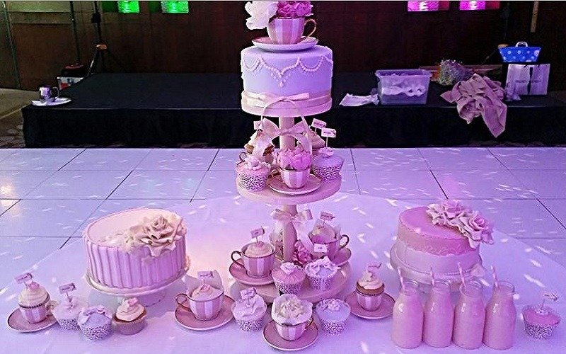 table of cakes