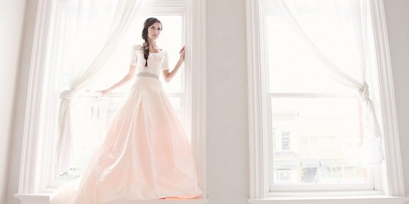pink wedding dress