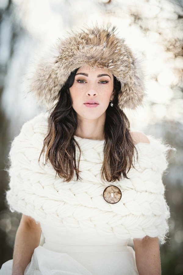 bride in winter