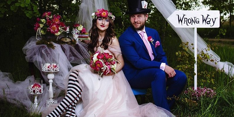Alice in Wonderland themed wedding 1