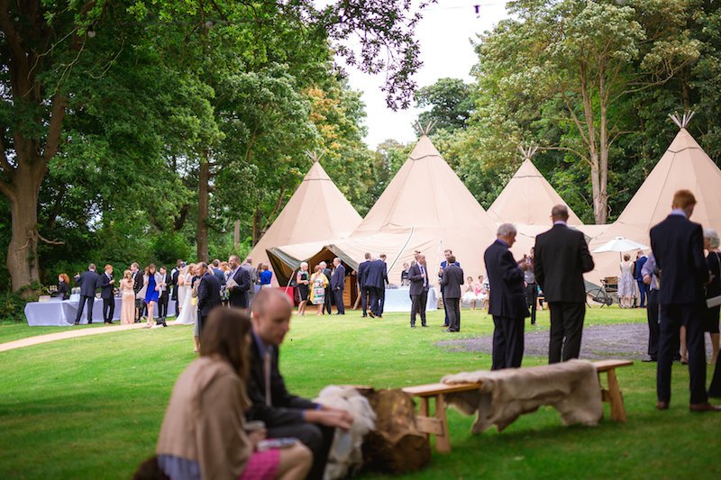 tents set up for wedding