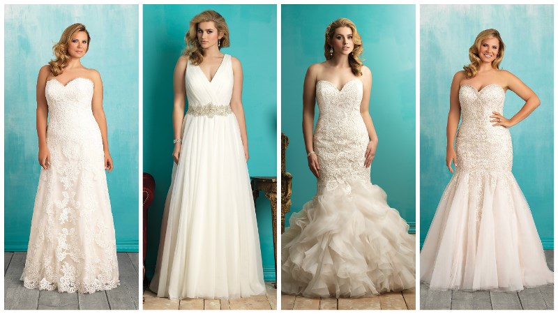 wedding dress style for short and curvy