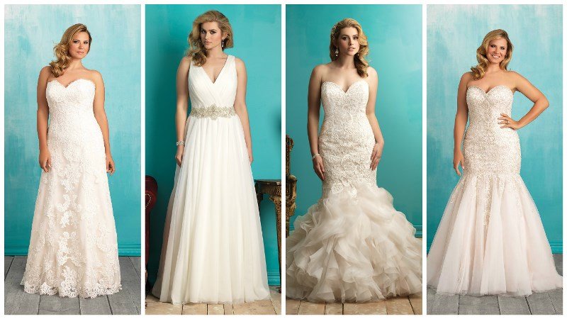 best wedding dresses for short curvy brides