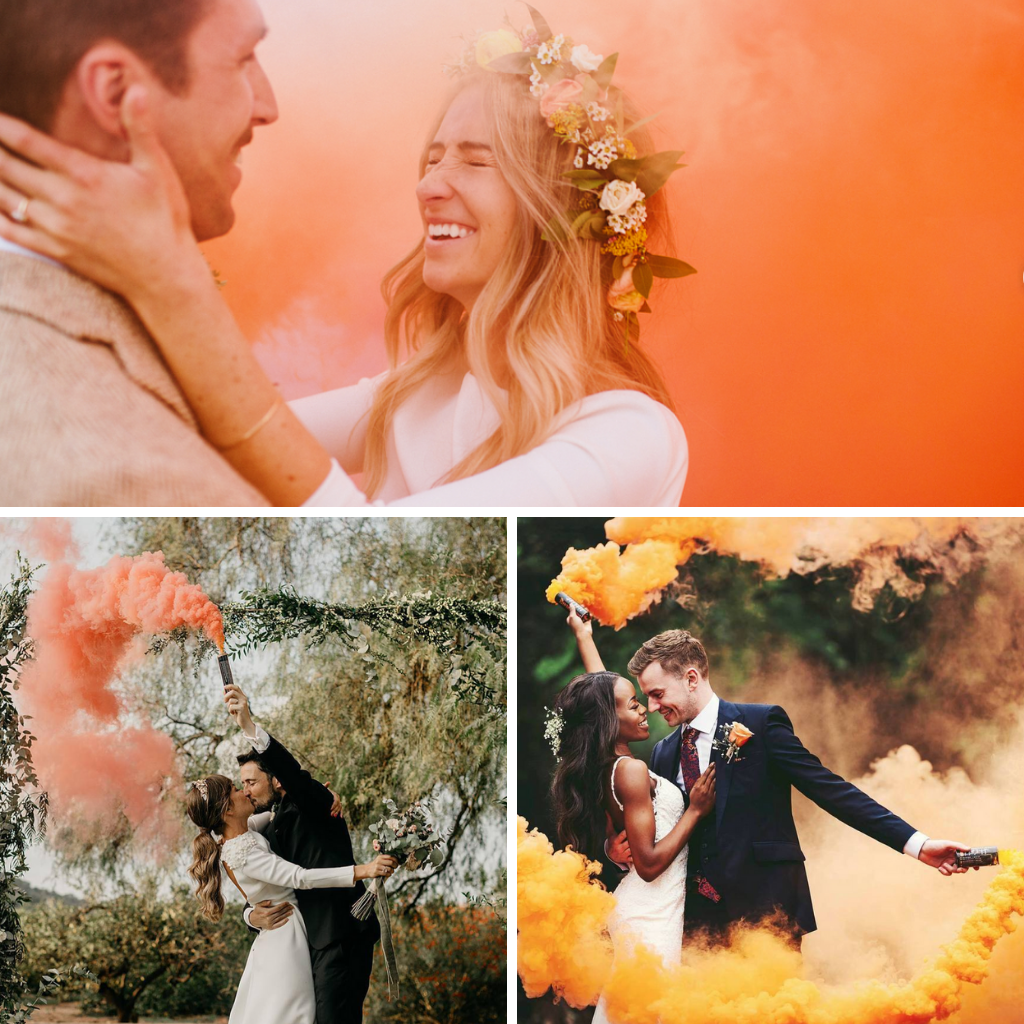 Orange-smoke-bombs-weddings