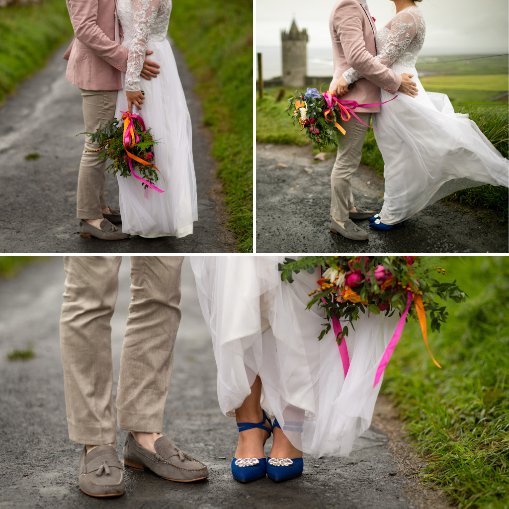 RLW-Celine-and-Niall-flowers-and-shoes