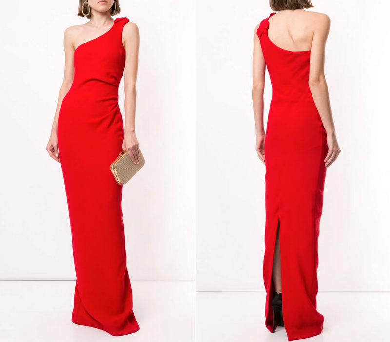 Red-Wedding-Dresses-One-Shoulder-Elegant