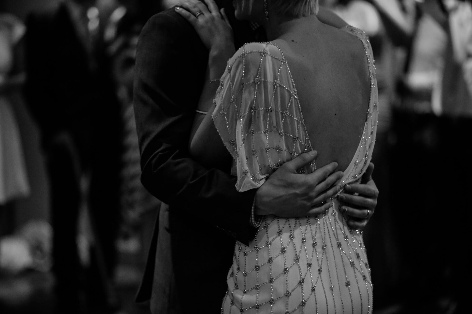 bride and groom first dance