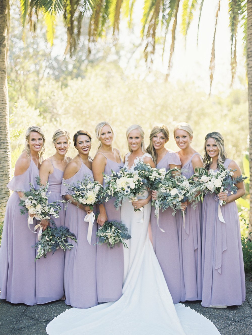 heather purple bridesmaid dresses