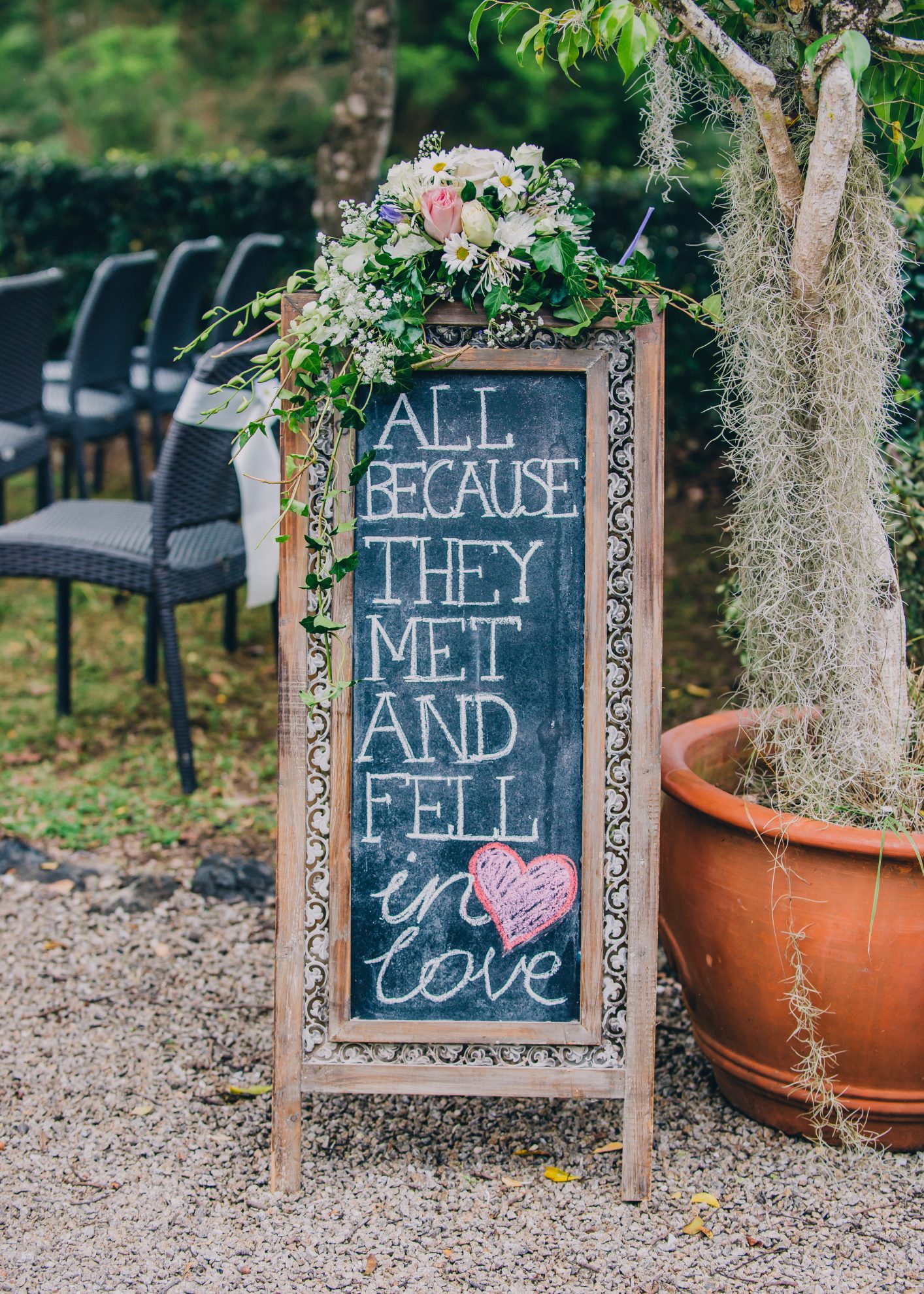outdoor wedding sign