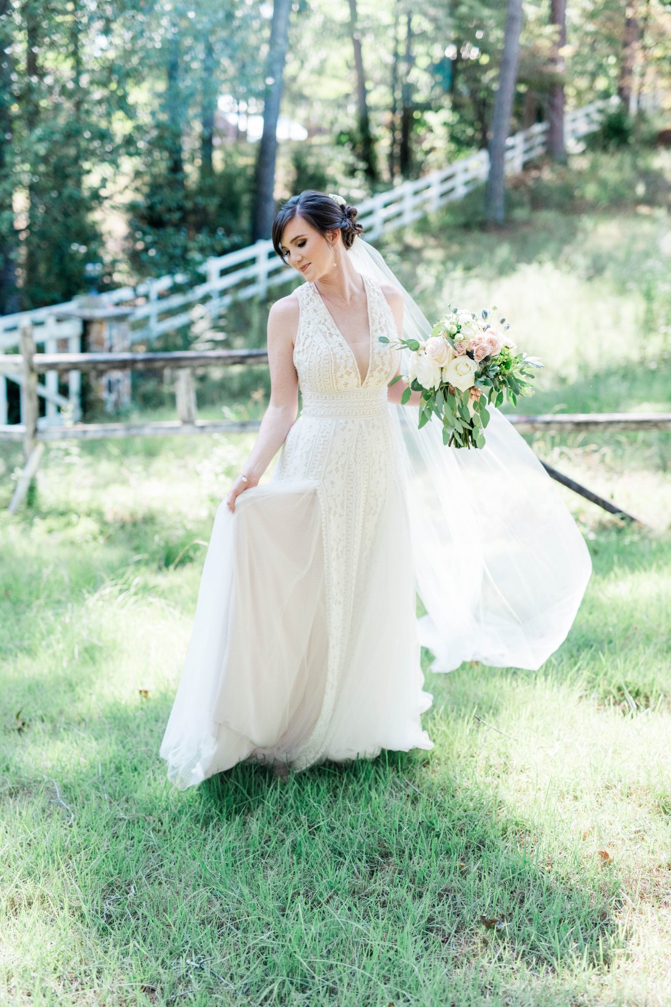 bride with a bouquet