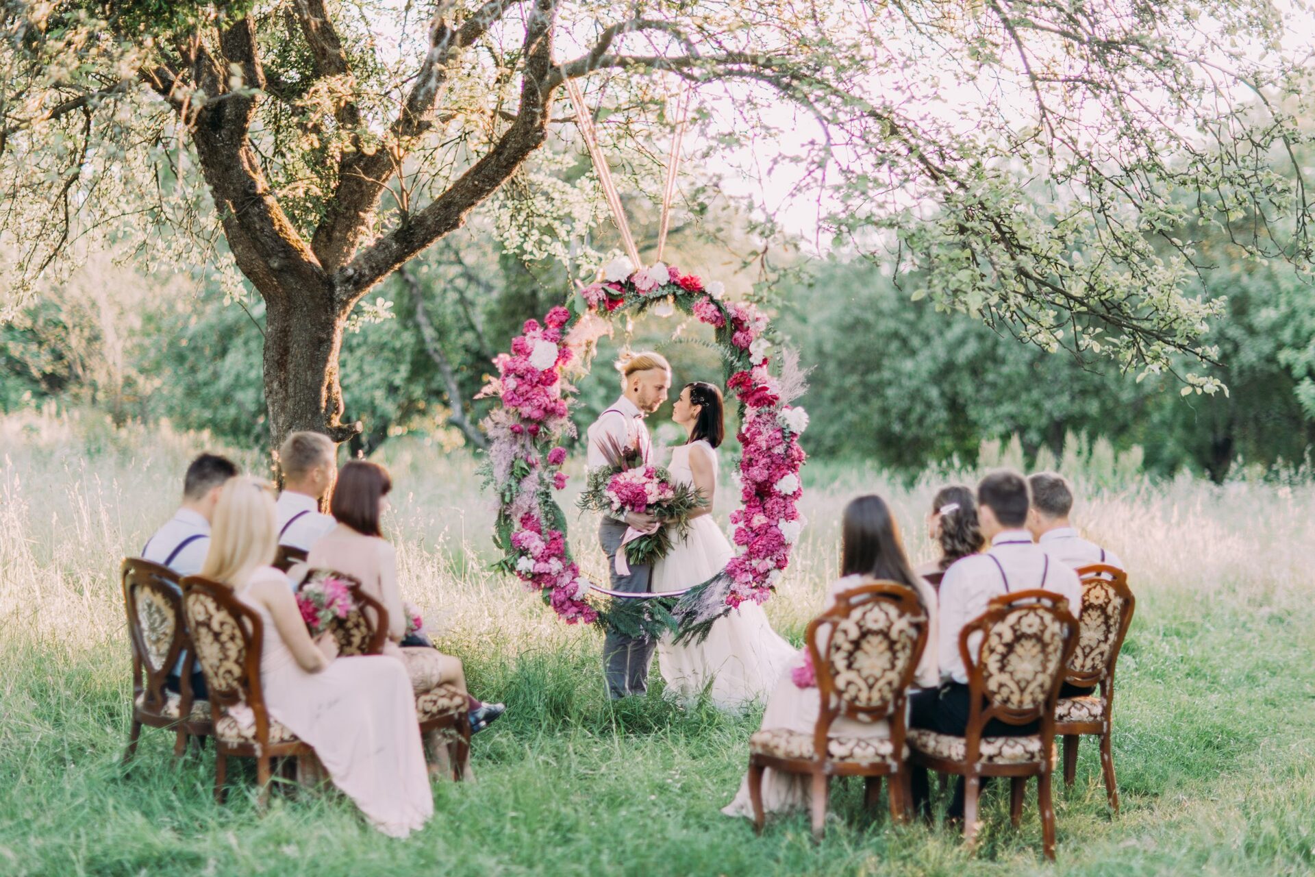 woodland themed wedding dress
