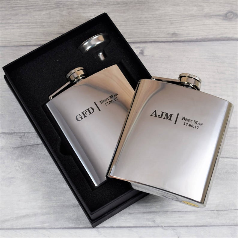 best man hip flask