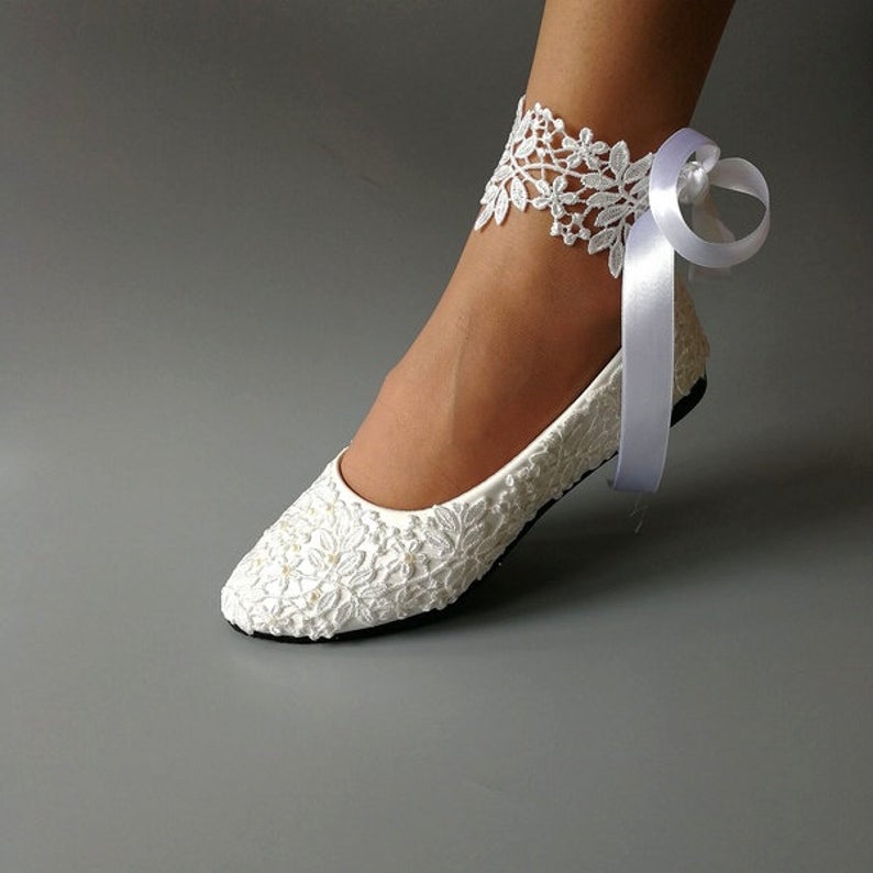 Designer Flat Bridal Shoes