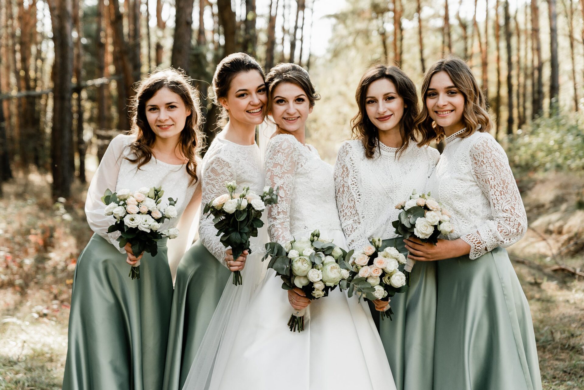 Wedding party online with junior bridesmaids