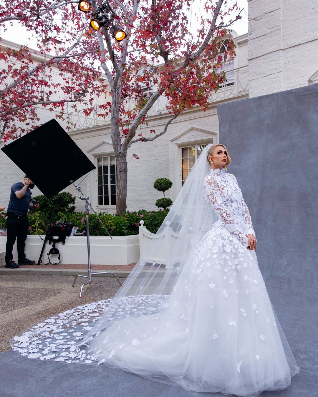 See Paris Hilton's wedding dress and three reception looks