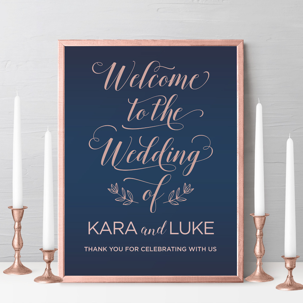 Image of wedding stationery with candles on either side.