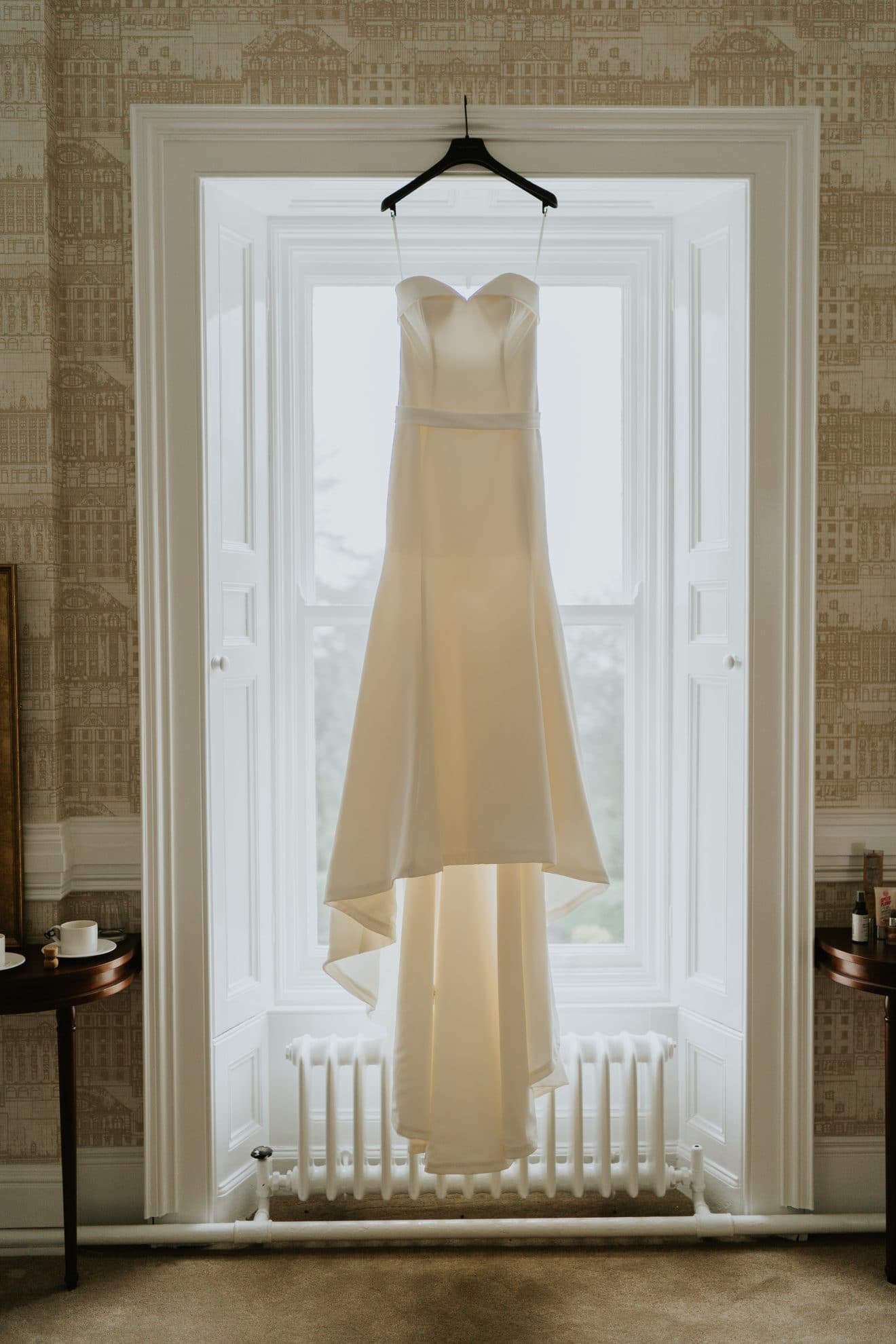 wedding at magheramorne estate - Jane's wedding dress by Justin Alexander