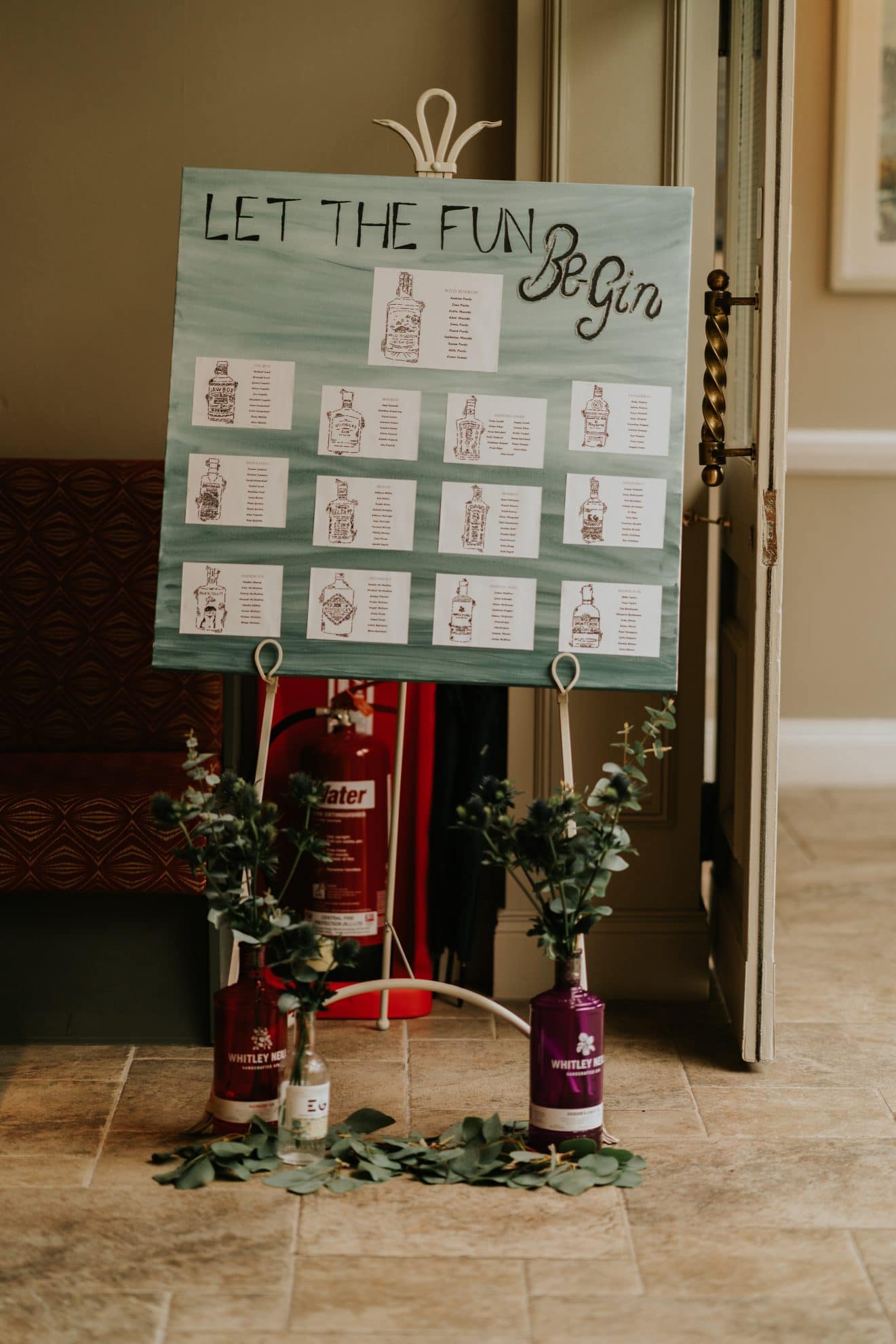 wedding at magheramorne estate - wedding signage 