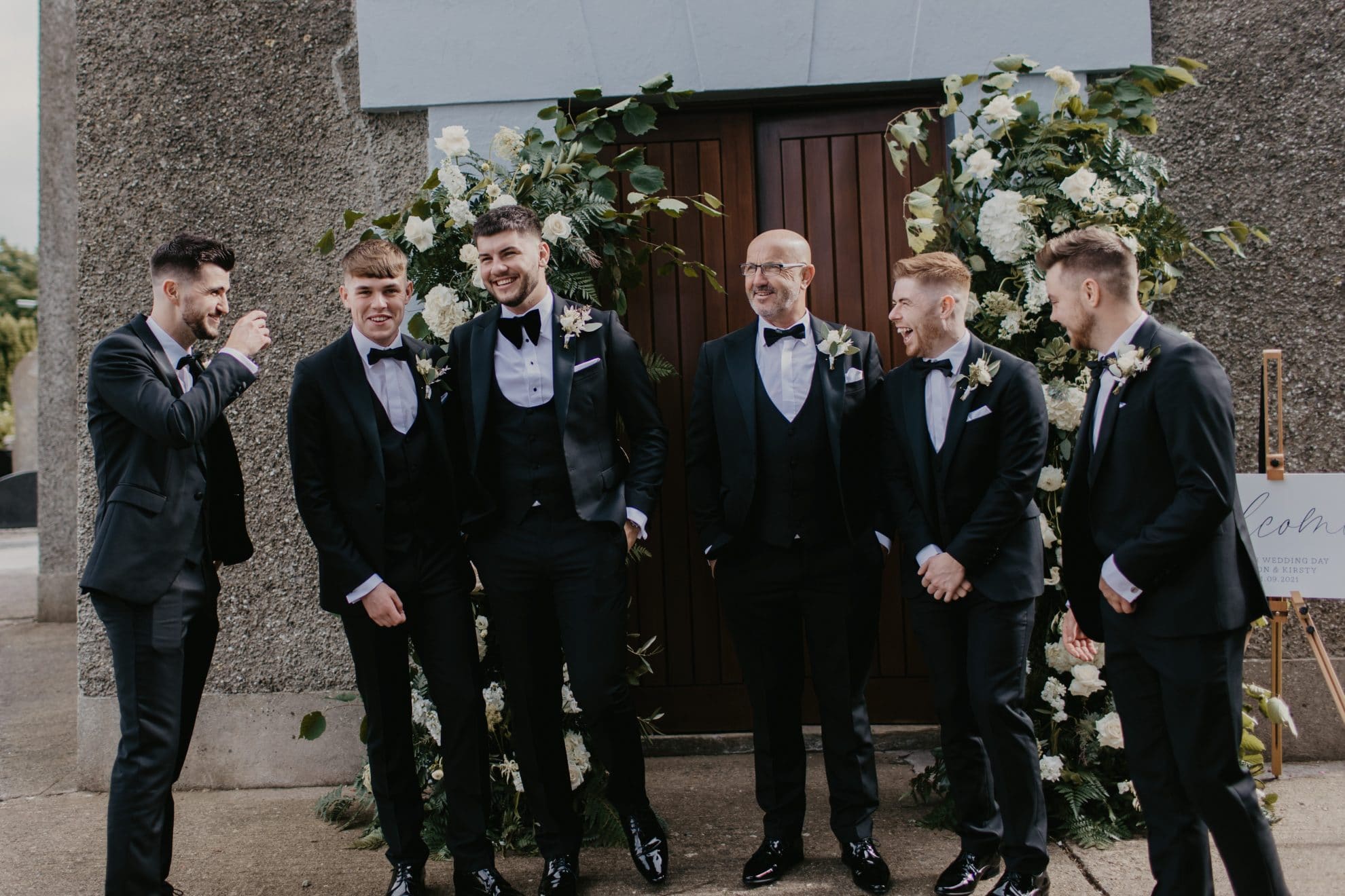 groomsmen during a Wedding at Castle Leslie Estate