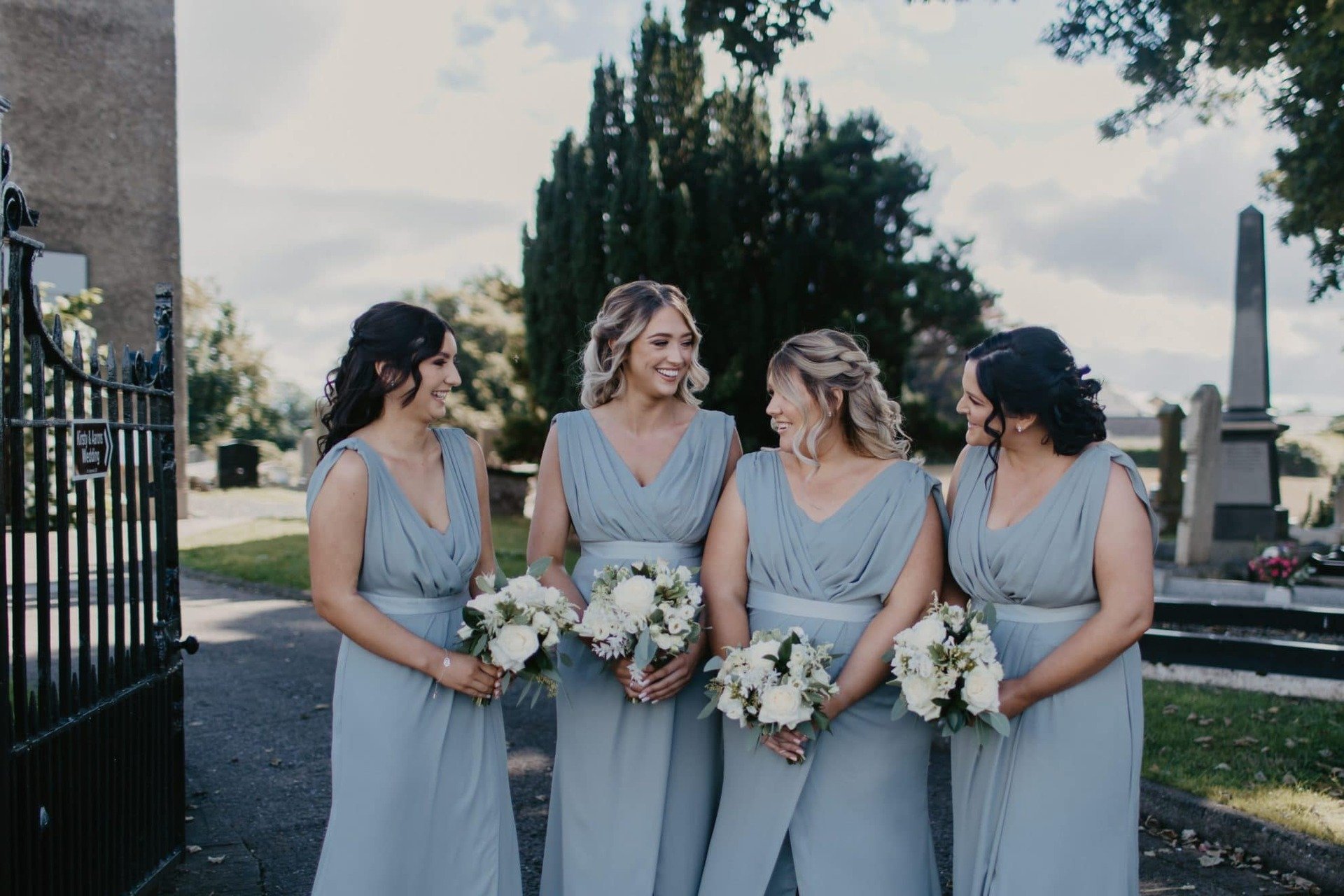 bridesmaids at a Wedding at Castle Leslie Estate