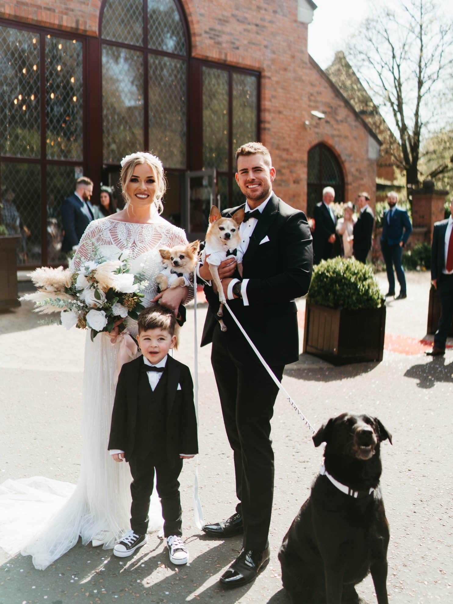 Pet Friendly Wedding the family