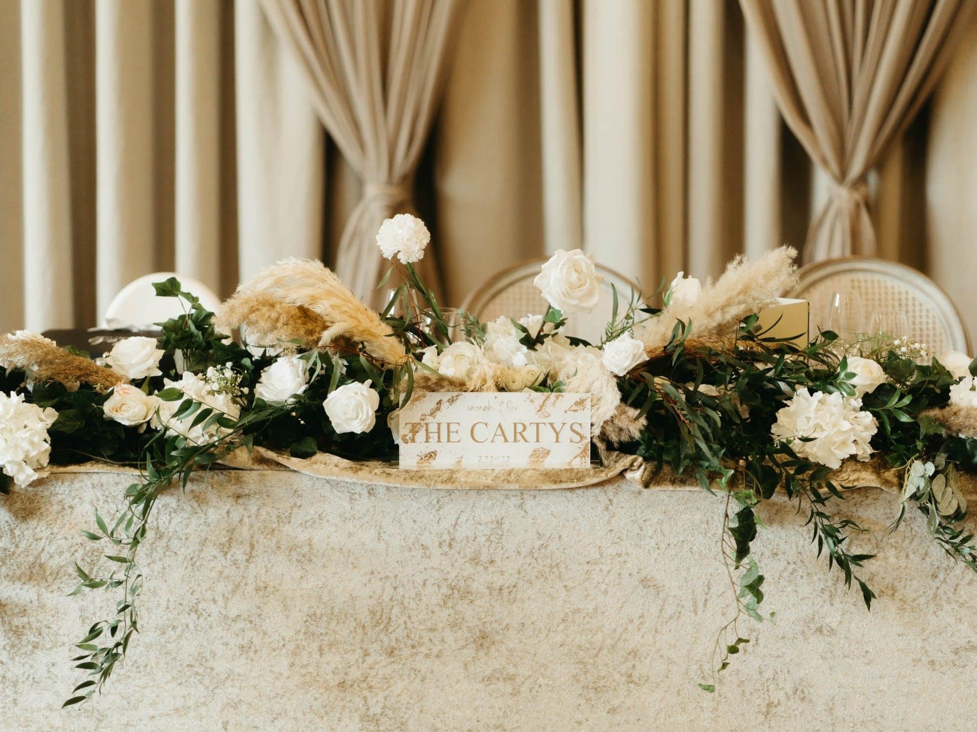 Pet Friendly Wedding top table