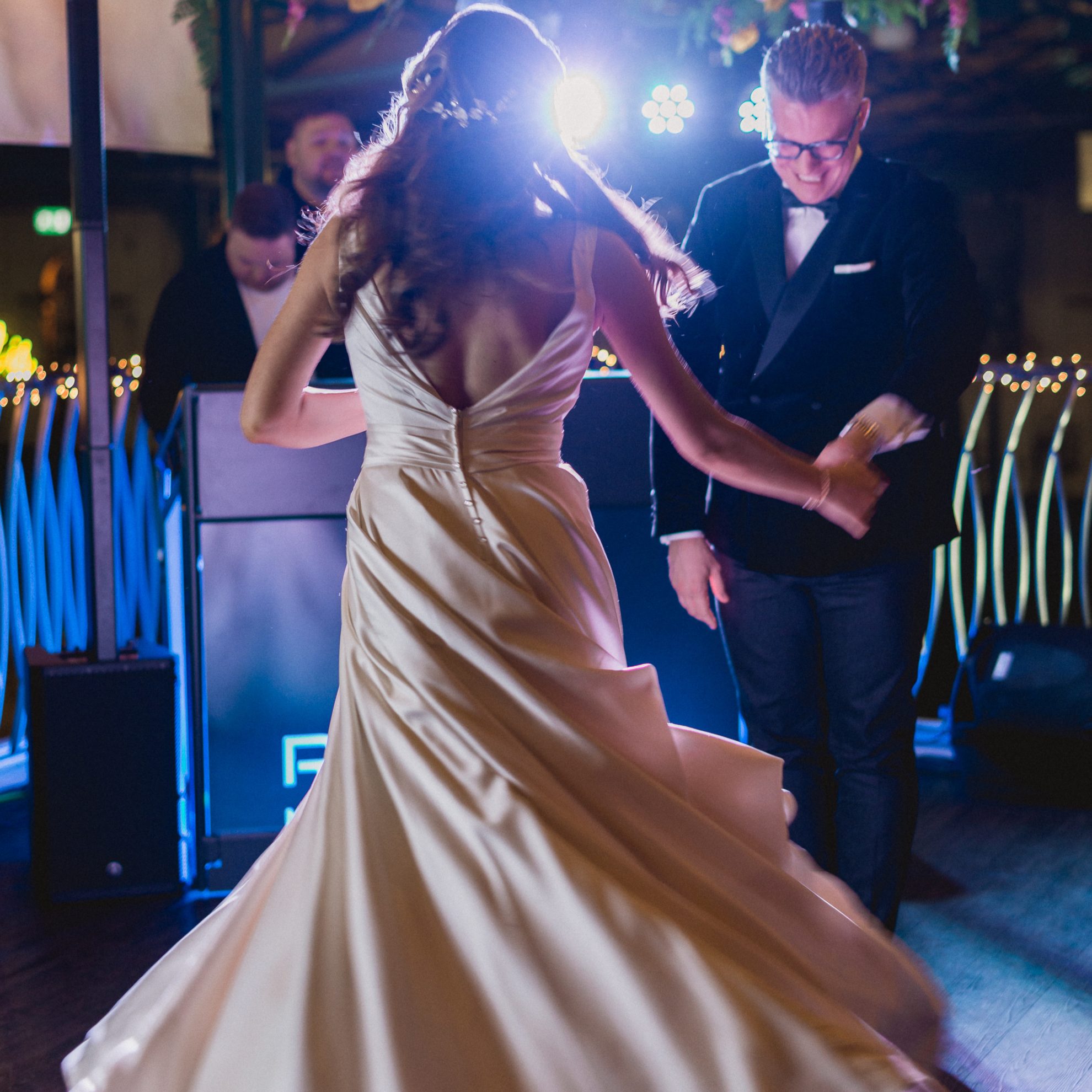 The bride and groom's first dance