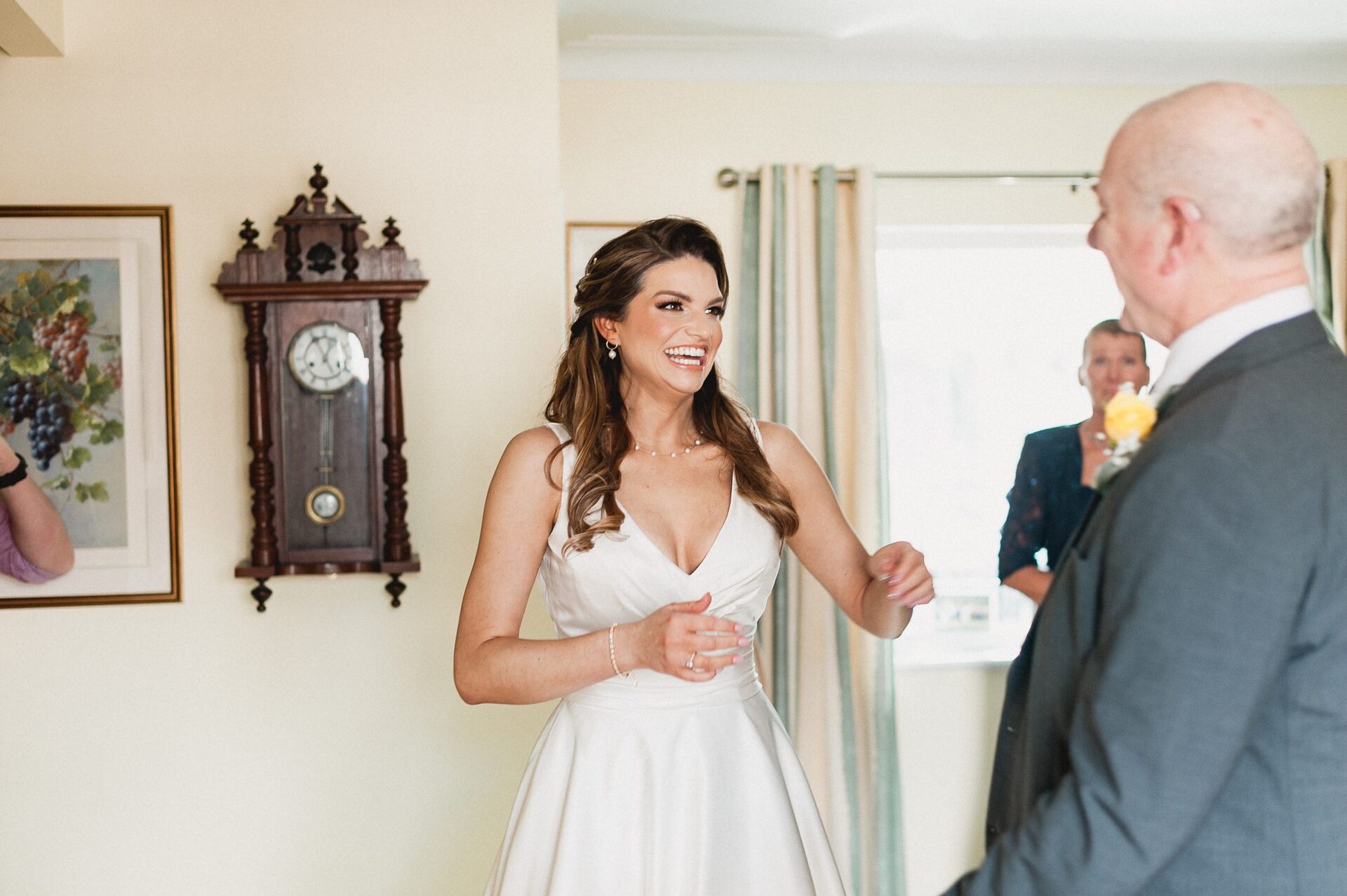 Jordan with her dad on her wedding day