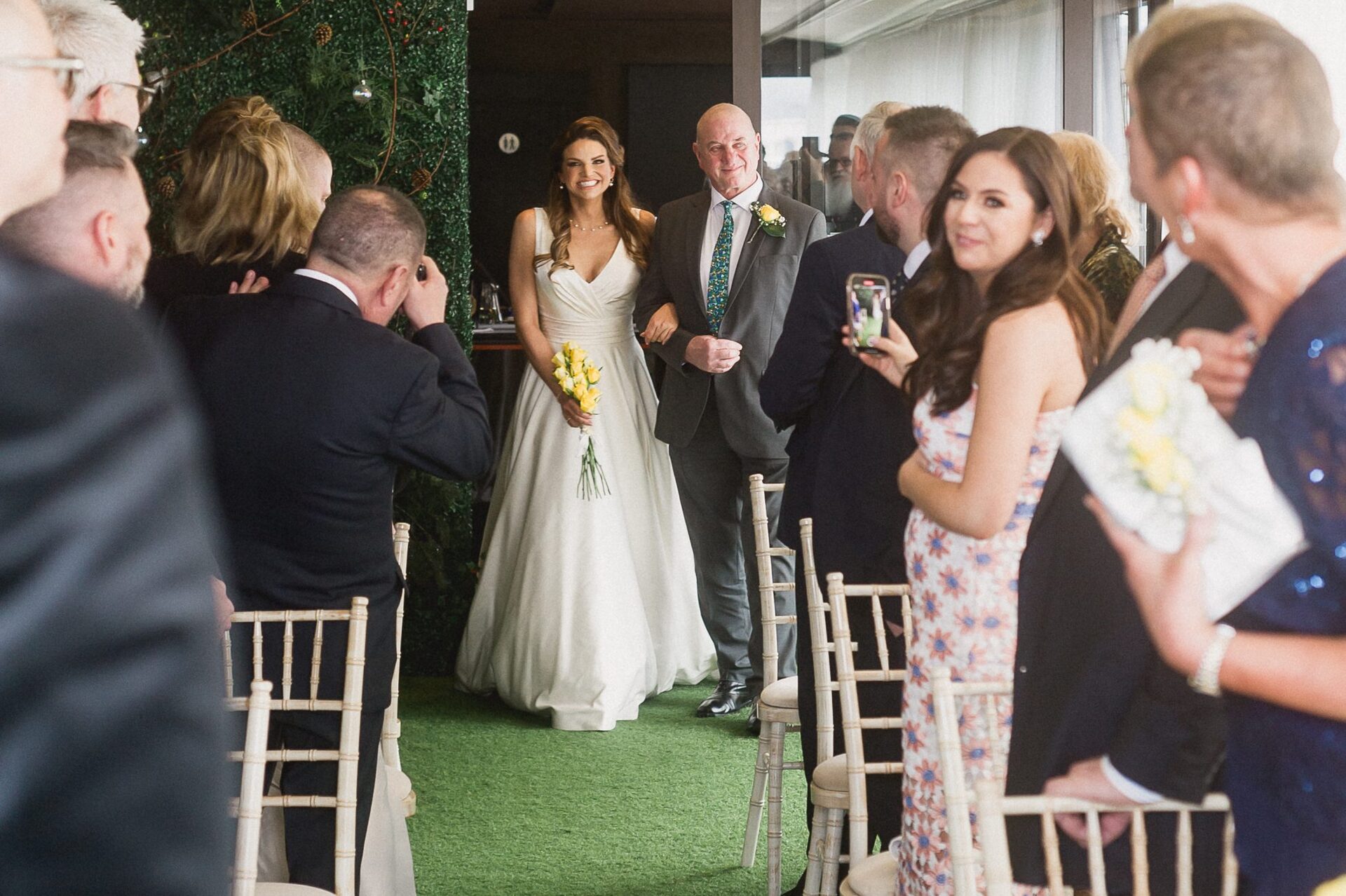 Jordan's dad walking her down the aisle