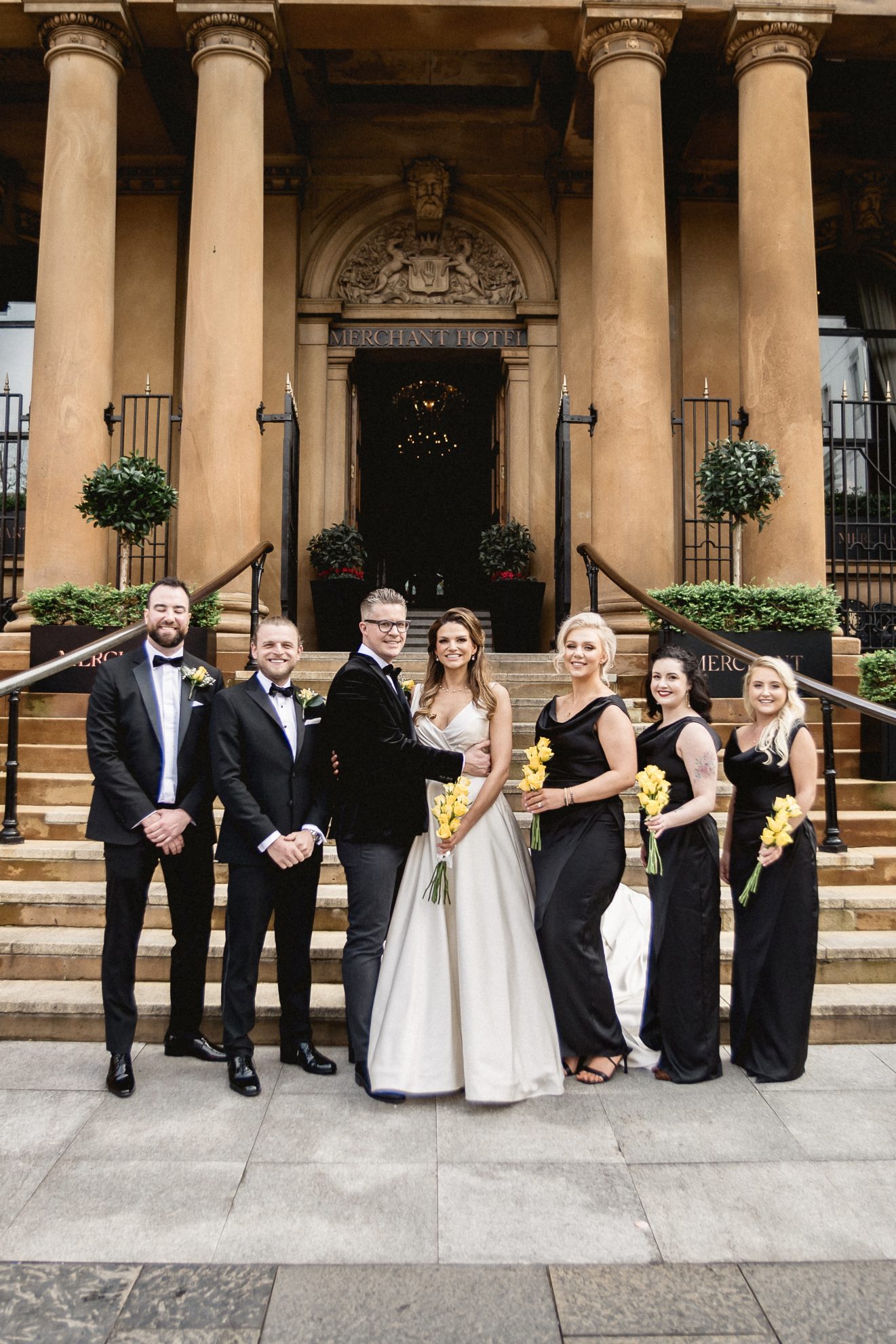 Jordan and Ben with the bridal party
