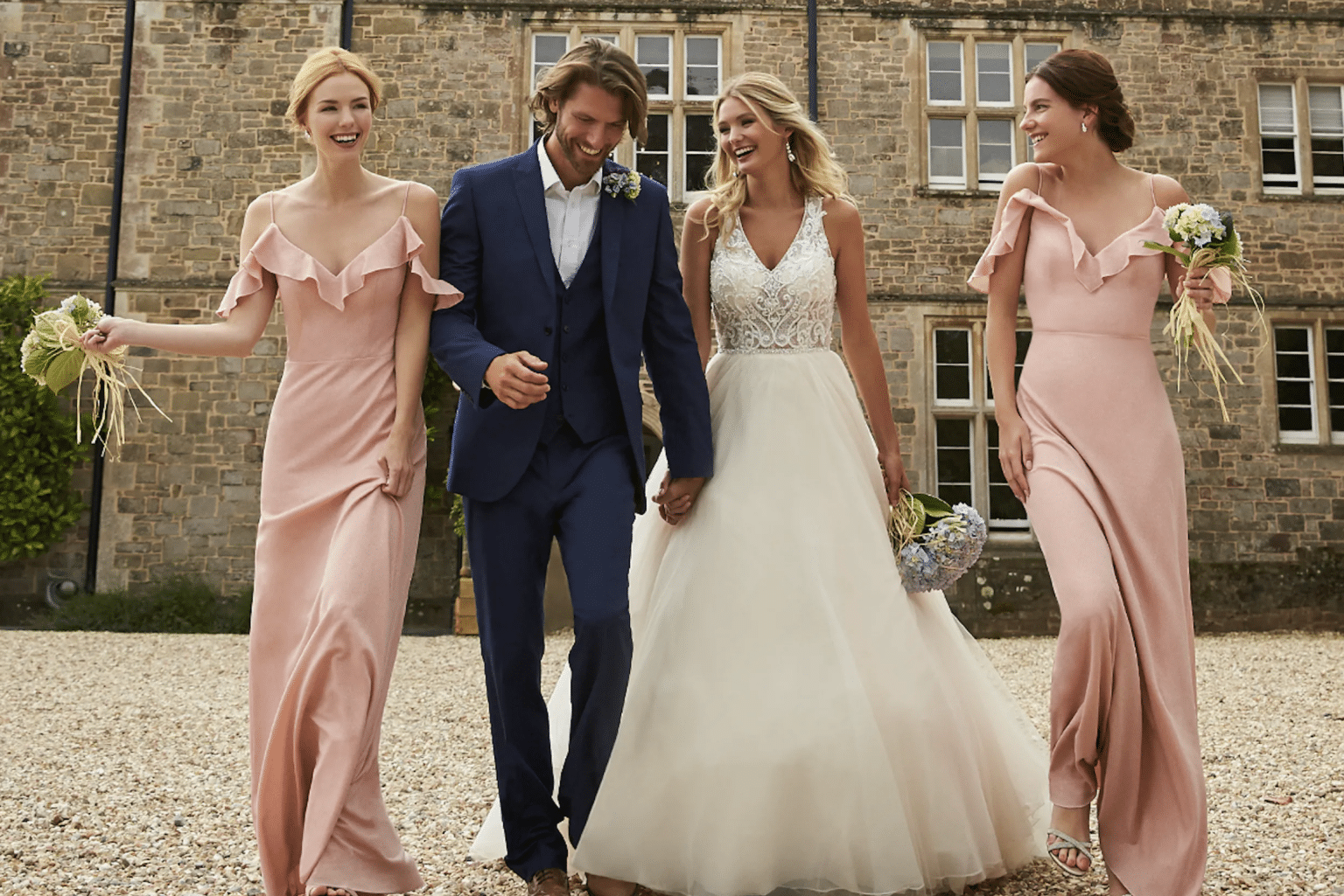 Peach Bridesmaids Dresses