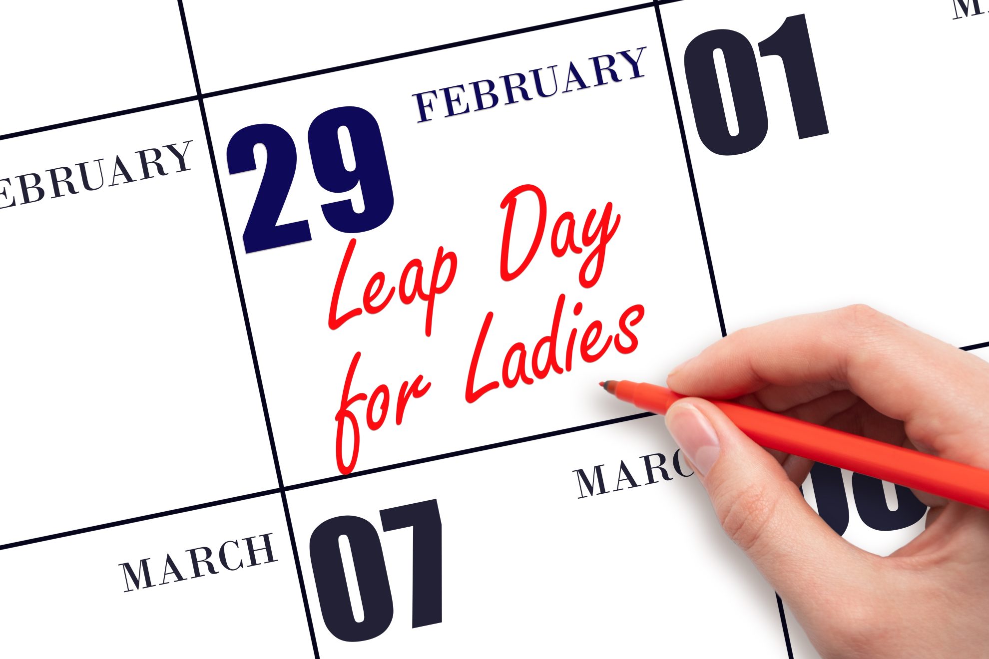 Calendar marking Leap Year Proposal 