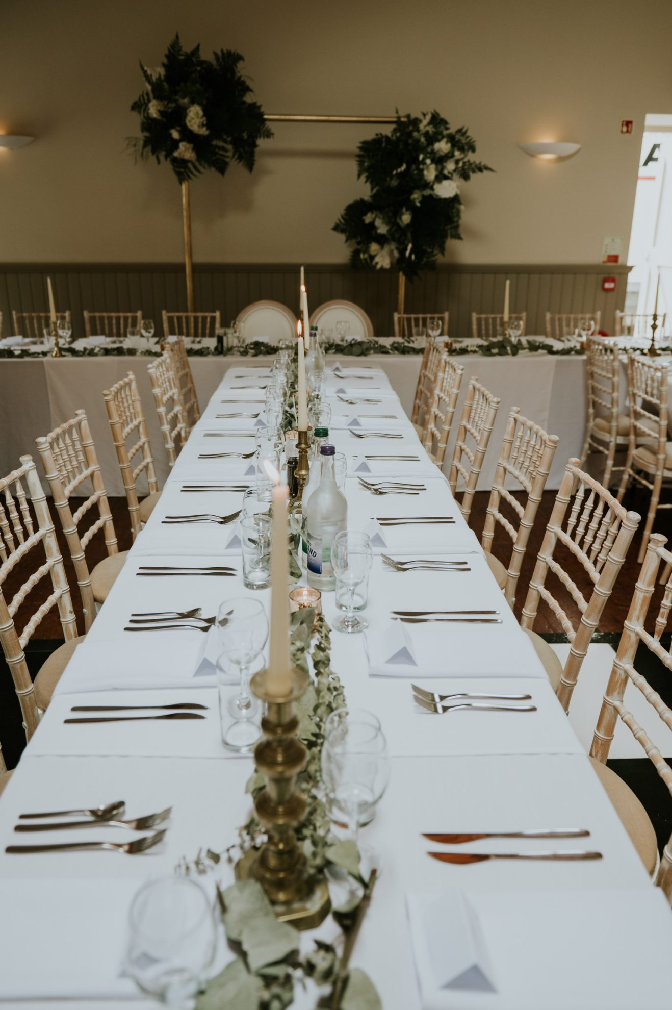 The table setting at laura & chris' wedding