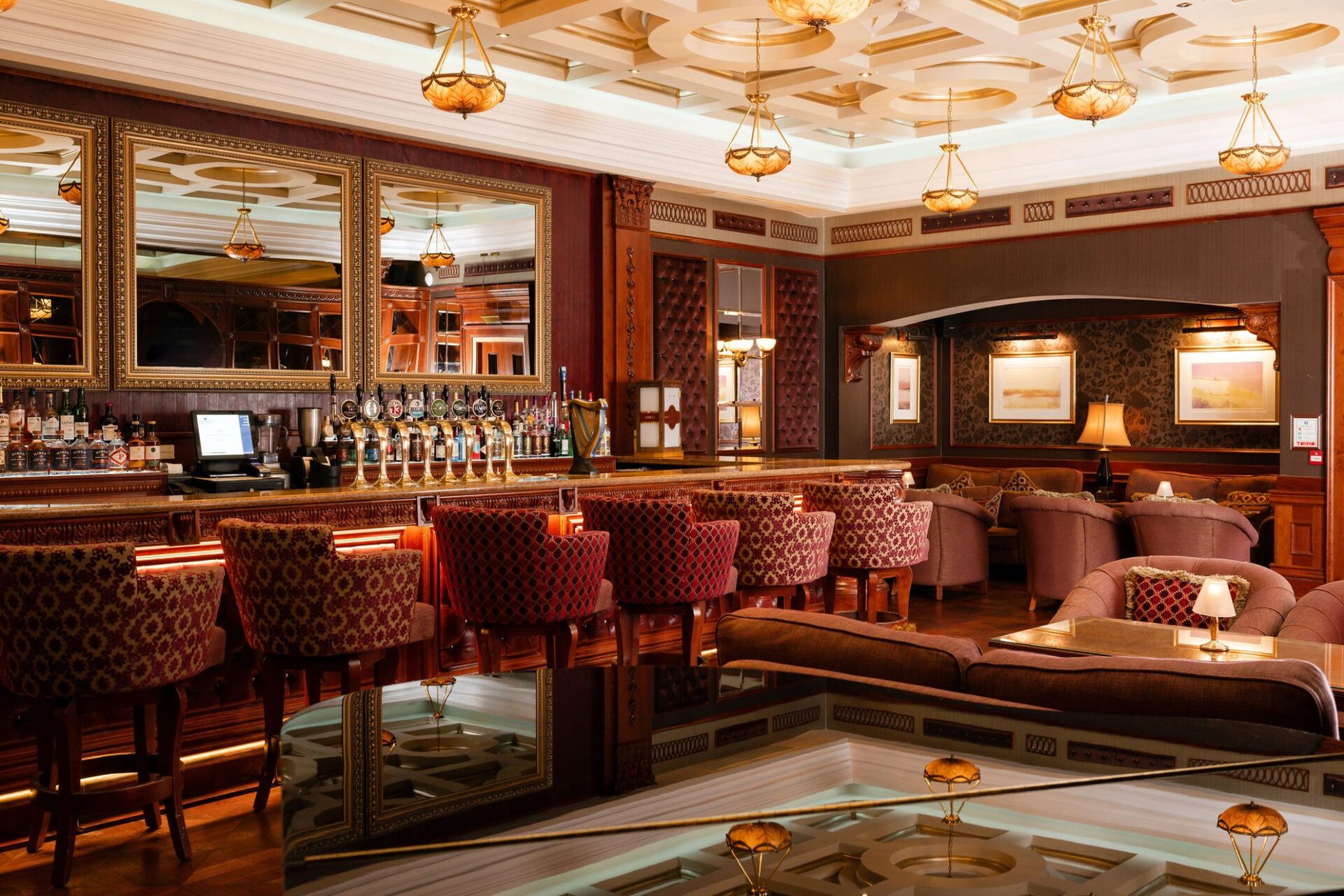 Relax in the bar at The Manor House Country Hotel