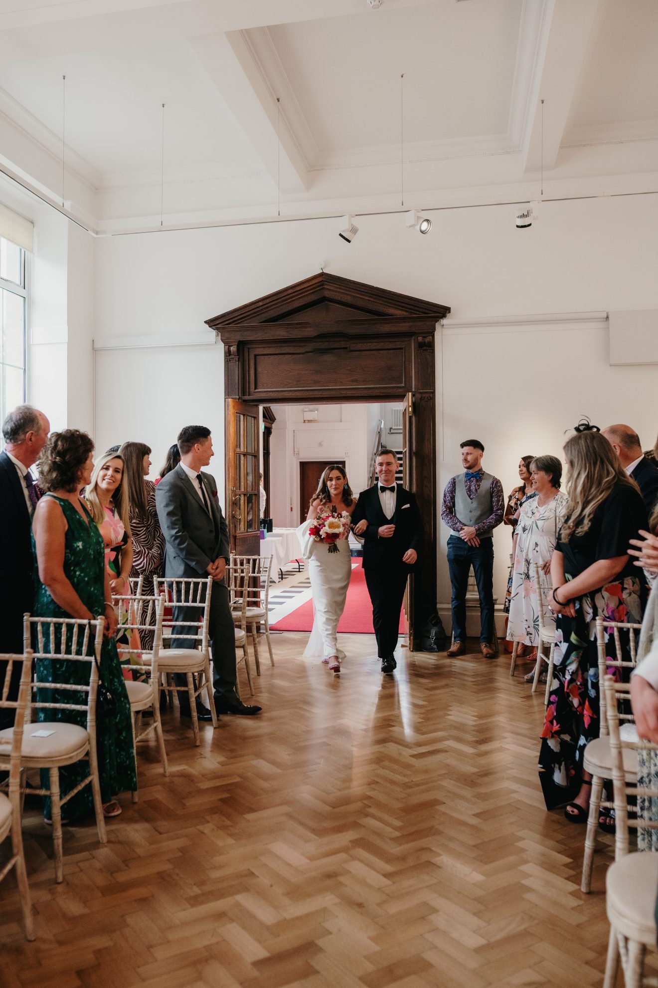 Jael walkin g down the aisle