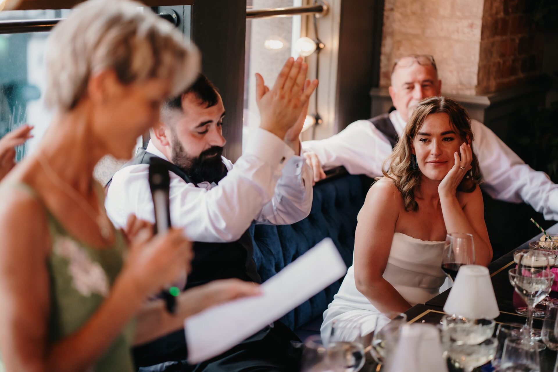 Jael's mum doing her wedding speech