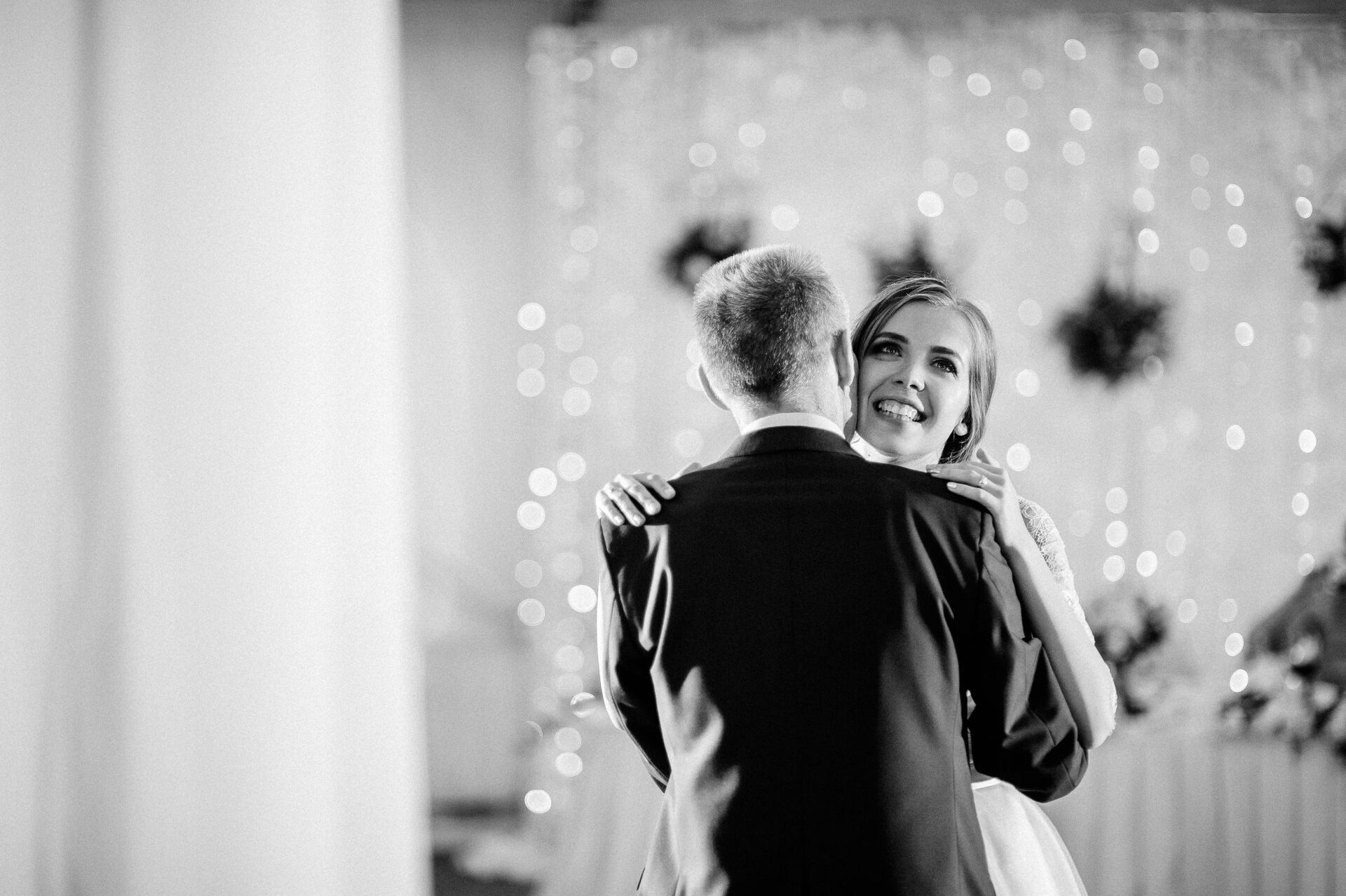 Father and daughter dancing at her wedding