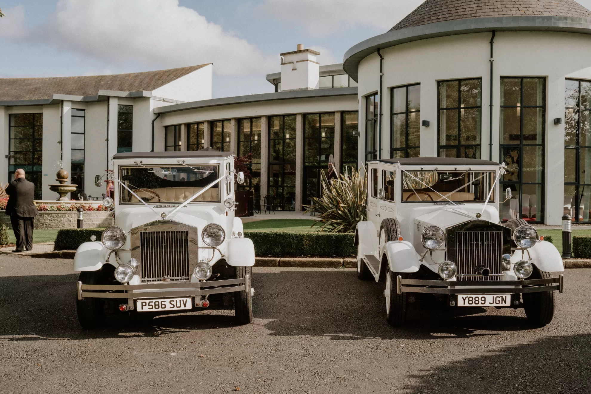 weding cars outside the front of La Mon Hotel, Belfast