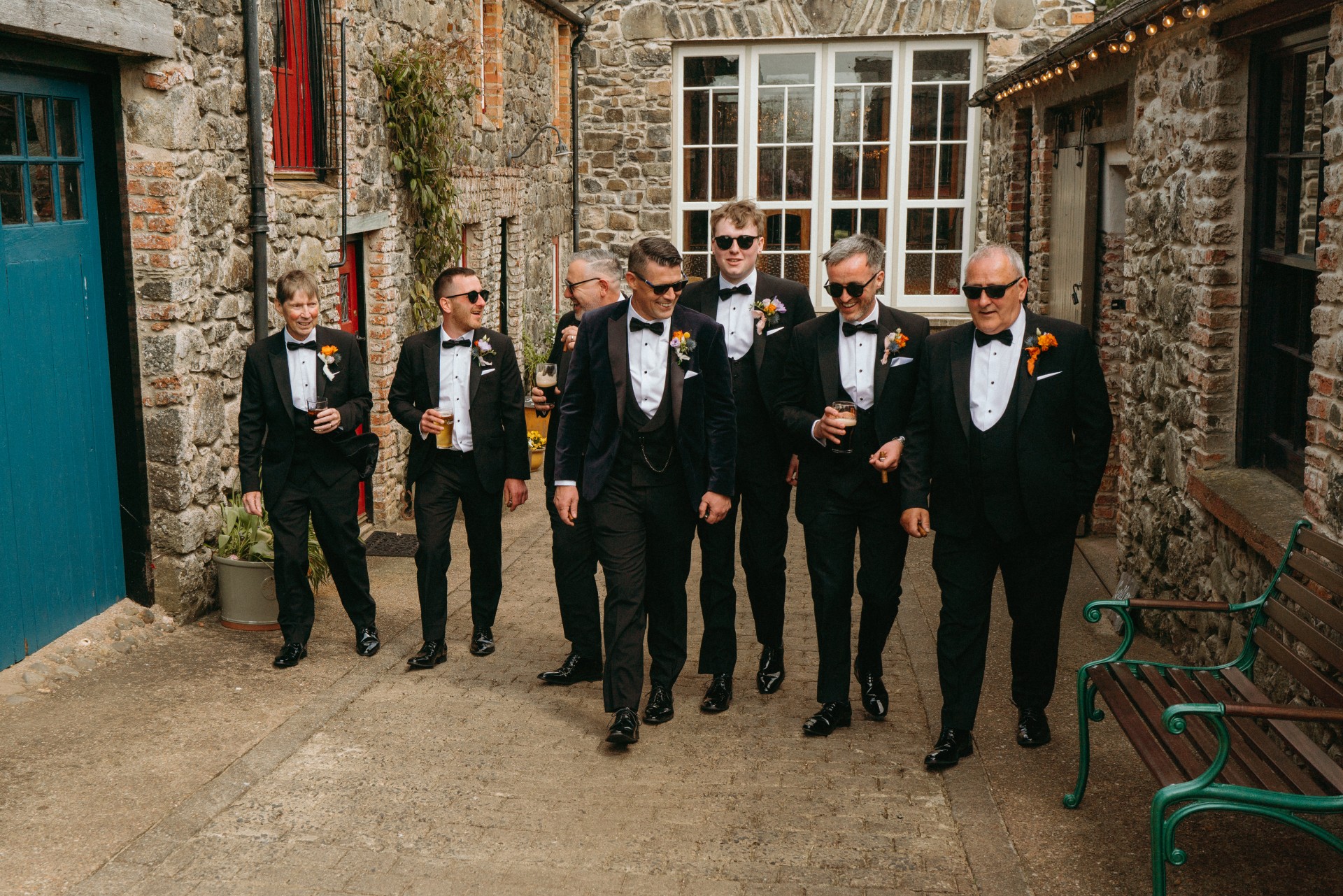 Andrew the groom and his groomsmen