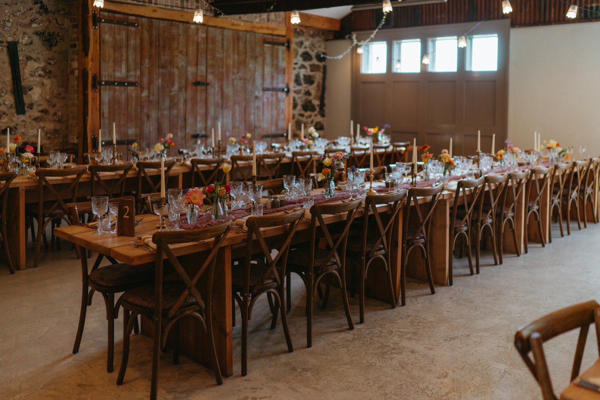 the wedding venue - reception room decorated