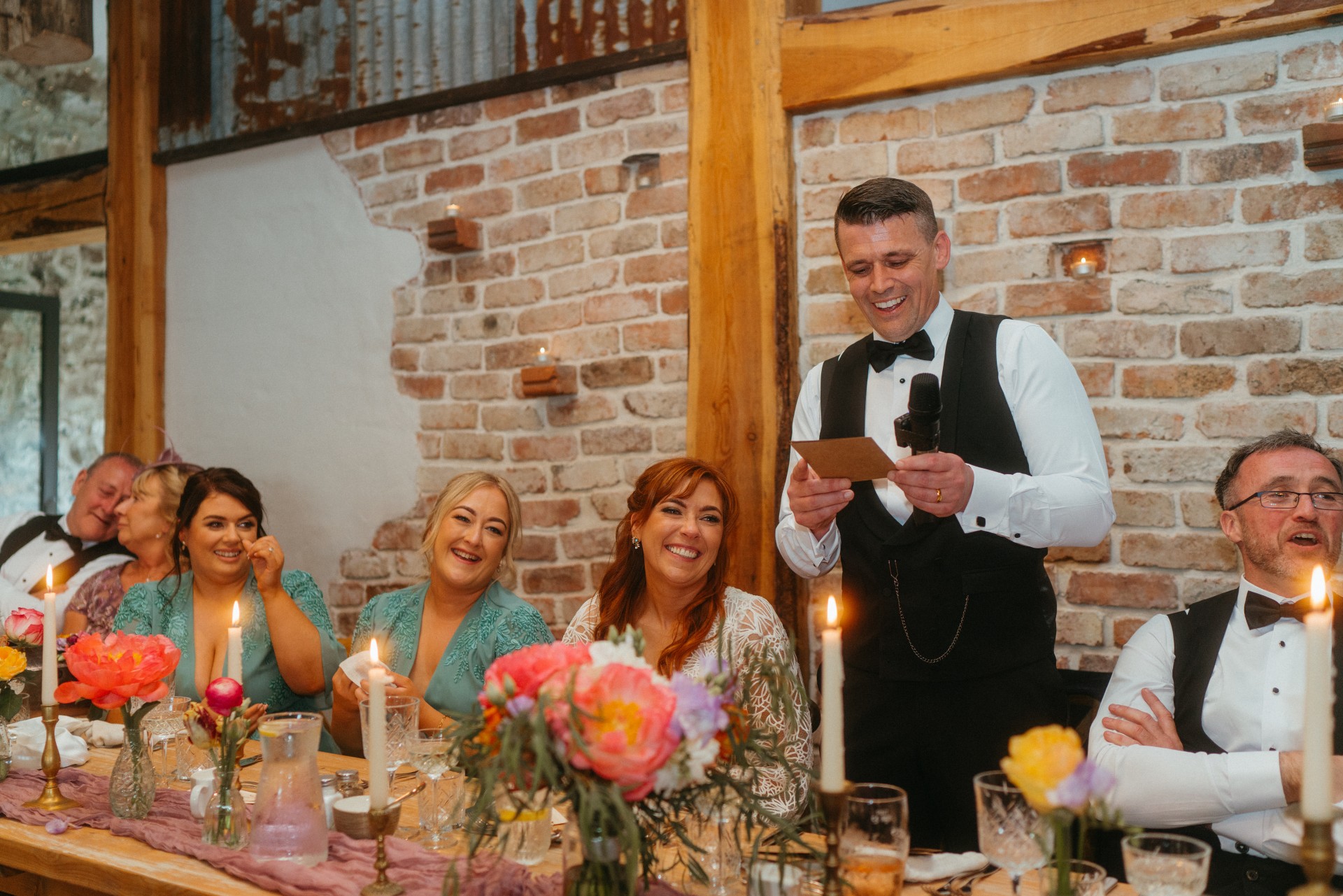 Groom giving his wedding speech