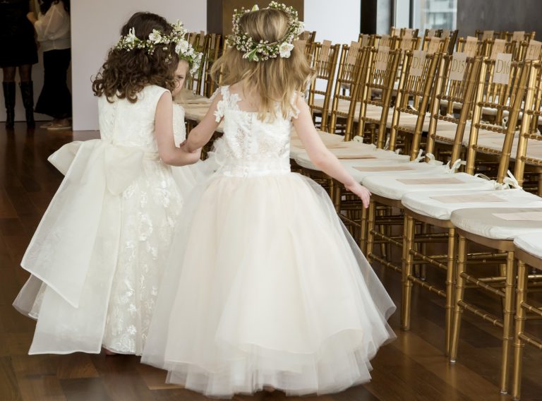 Children at wedding ceremony